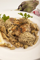 perch with gourmet artichokes