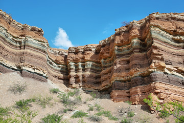 Colorful mountains of Quebrada de las Conchas, Argentina