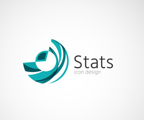 Statistics company logo design. Vector illustration. 