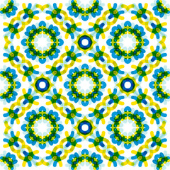 Seamless vector geometric abstract pattern. Creative round