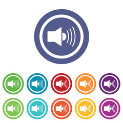 Loudspeaker signs colored set