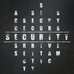 Obraz premium Security concept: word Security in solving Crossword Puzzle