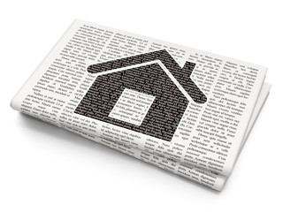 Finance concept: Home on Newspaper background