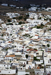 Fototapeta na wymiar Houses in Lindos Greece