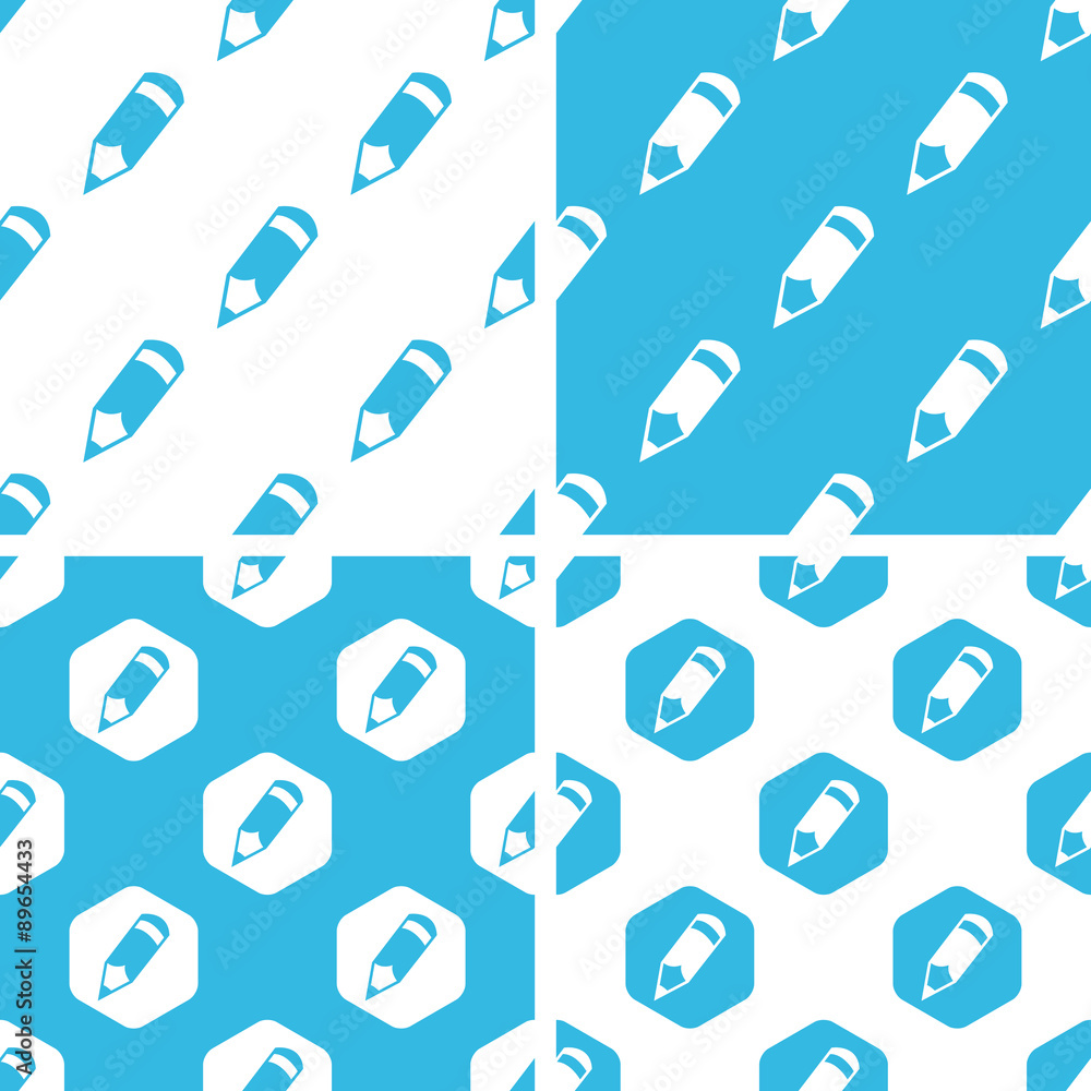 Poster pencil patterns set