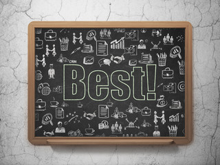 Business concept: Best! on School Board background