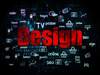 Advertising concept: Design on Digital background