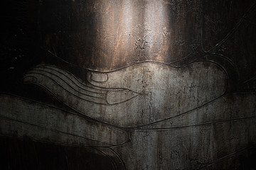 Closeup of Hand on a Buddha fine art