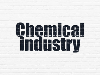 Manufacuring concept: Chemical Industry on wall background