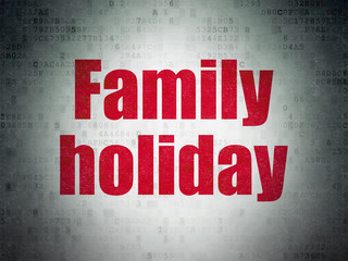 Vacation concept: Family Holiday on Digital Paper background