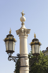 Fototapeta na wymiar Beautiful lantern on a square