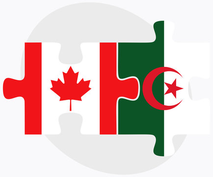 Canada and Algeria Flags