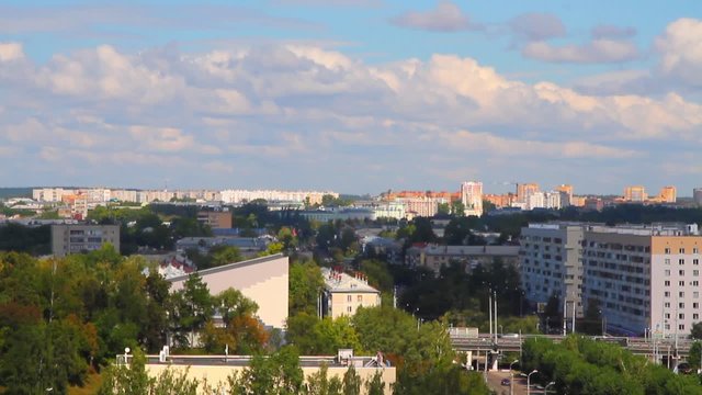 Platform over city avenue. Kazan, Tatarstan