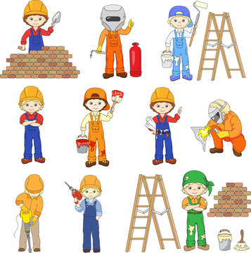 Builder, welder, painter, contractor, engineer and electrician w
