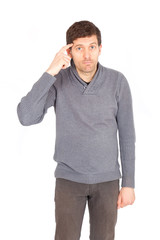 Beautiful man doing differnt expressions