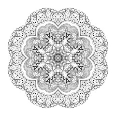 Vector Beautiful Deco Black Mandala