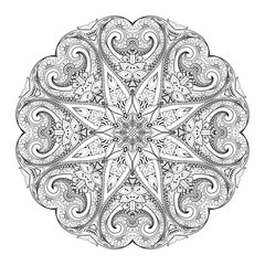 Vector Beautiful Deco Black Mandala
