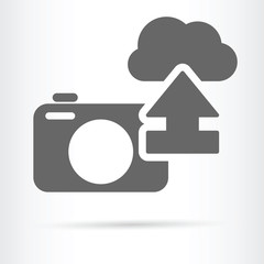 digital camera cloud image storage icon