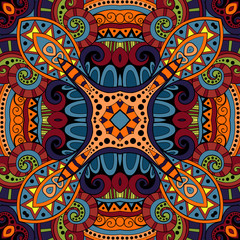 Vector Seamless Abstract Tribal Pattern