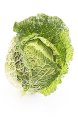 Fototapeta premium Fresh kale isolated on a white