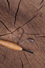Fishing tools hook and bobber © maksimka37
