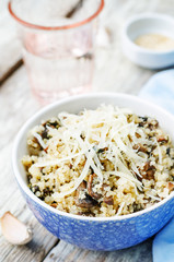 garlic mushroom quinoa