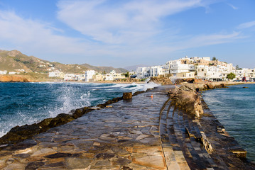 Naxos town, Cyclades, Greece. - obrazy, fototapety, plakaty