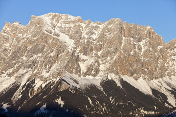 Austrian Alps, mountain range covered in the snow, winter