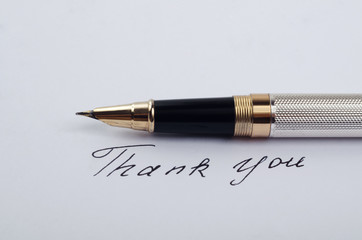 Signing with a fountain pen