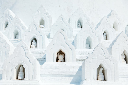 Hsinbyume pagoda detail, Mingun, Myanmar