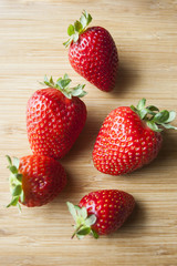 
fresh red and ripe strawberries