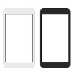Vector modern  smartphones isolated on white