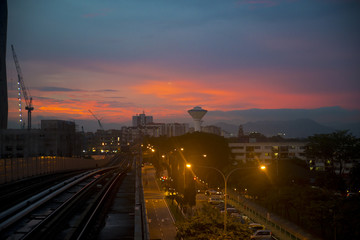 Fototapeta na wymiar Kuala Lumpur Sunset