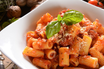 Penne pasta in tomato sauce