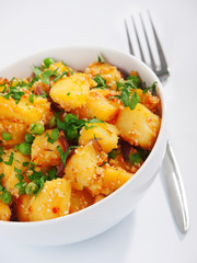 Potatos with sesame and cilantro