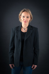 Beautiful woman doing different expressions in different sets of clothes: love