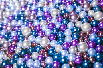 Pile purple balls of bead suitable for background and texture