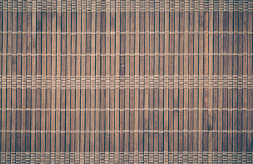 Brown bamboo mat pattern background seamless and texture