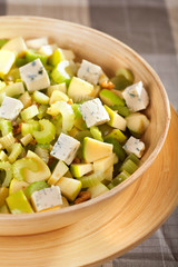 Salad with celery, apple and blue cheese