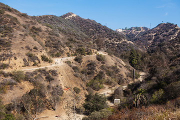 Fototapeta na wymiar View of natural in mountains, Los Angeles runyon canyon park