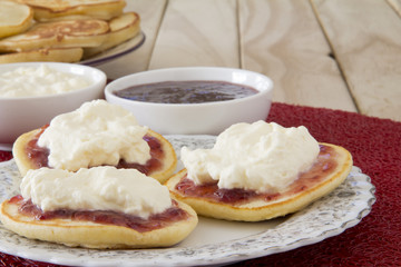 Plate of Piklets with Jam and Cream