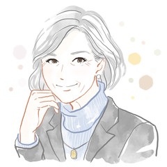 おしゃれなシニア女性