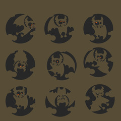 Vampire Dracula for Halloween. Vector icon in style flat