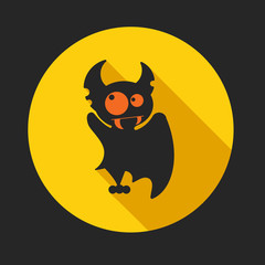 Vampire Dracula for Halloween. Vector icon in style flat