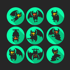 Vampire Dracula for Halloween. Vector icon in style flat