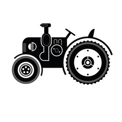 Black tractor icon