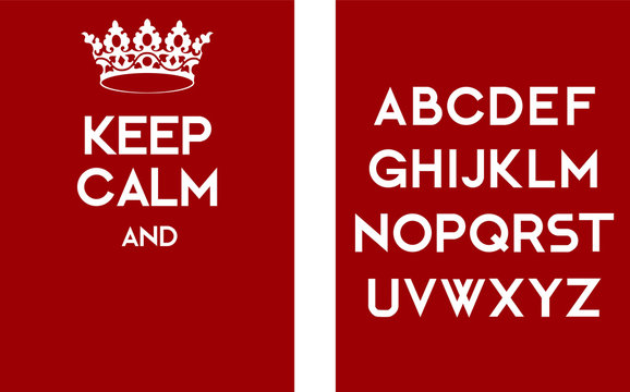 Keep calm empty poster red