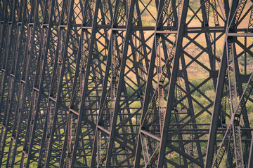 The trestles of the High Level Bridge in Lethbridge Alberta. © Kerry Snelson