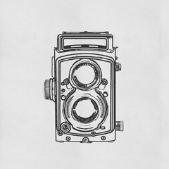 retro camera drawing