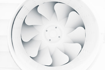 fan blades of modern ventilation system